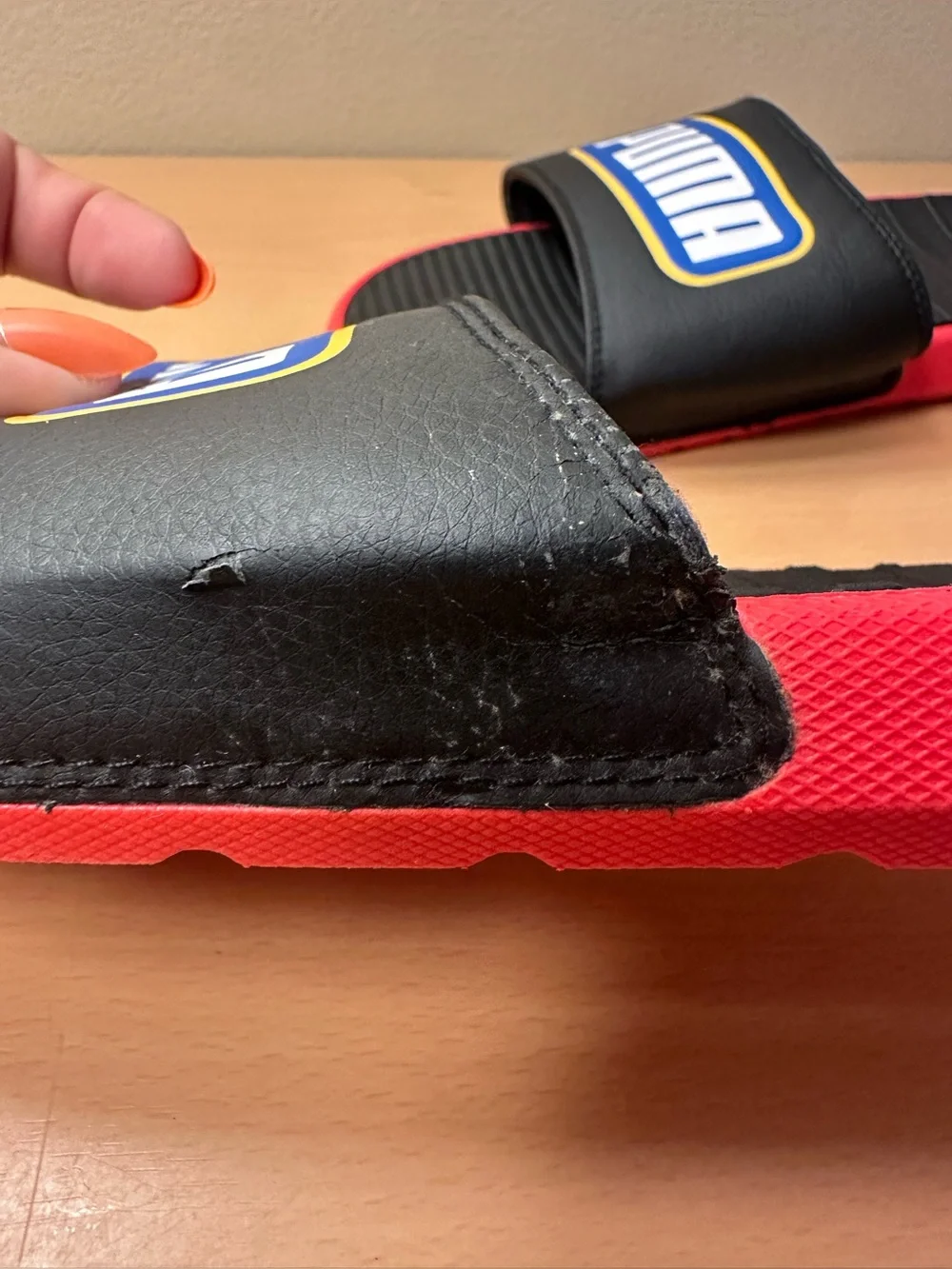 Puma Cool Cat Alumni Men's Black/Red/Blue/Yellow Slides Size 8